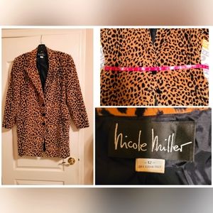 Leopard print long jacket